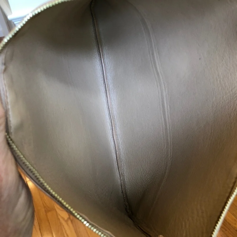 Celine  Zip Two Tone Tan and Black Leather Clutch - Picture 7 of 7